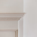 Closeup shot of a white wall